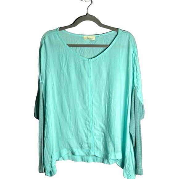 Cloth & Stone Teal Lightweight Oversized Top Size Medium - Picture 1 of 7